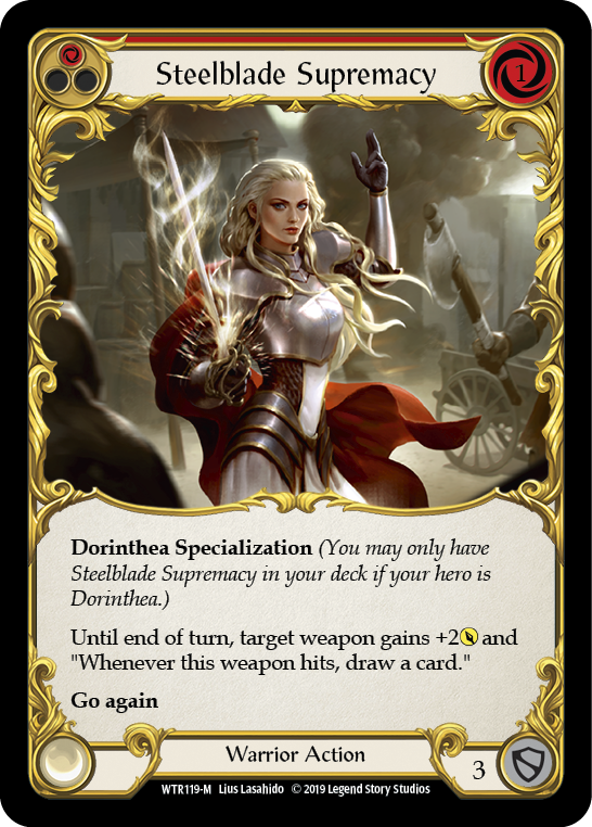 Flesh and Blood TCG | Steelblade Supremacy [WTR119-M] (Welcome to Rathe)  Alpha Print Normal | The Nerd Merchant
