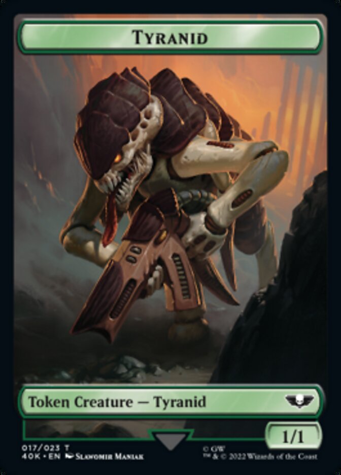 Magic | Tyranid (017) // Tyranid Gargoyle Double-Sided Token (Surge Foil) [Warhammer 40,000 Tokens] | The Nerd Merchant