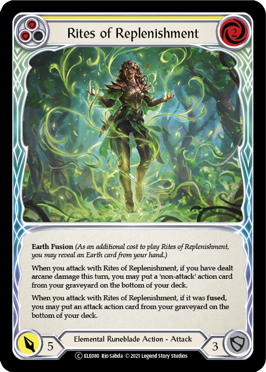 Flesh and Blood TCG | Rites of Replenishment (Yellow) [U-ELE080] (Tales of Aria Unlimited)  Unlimited Normal | The Nerd Merchant