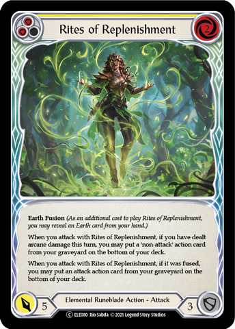 Flesh and Blood TCG | Rites of Replenishment (Yellow) [U-ELE080] (Tales of Aria Unlimited)  Unlimited Normal | The Nerd Merchant