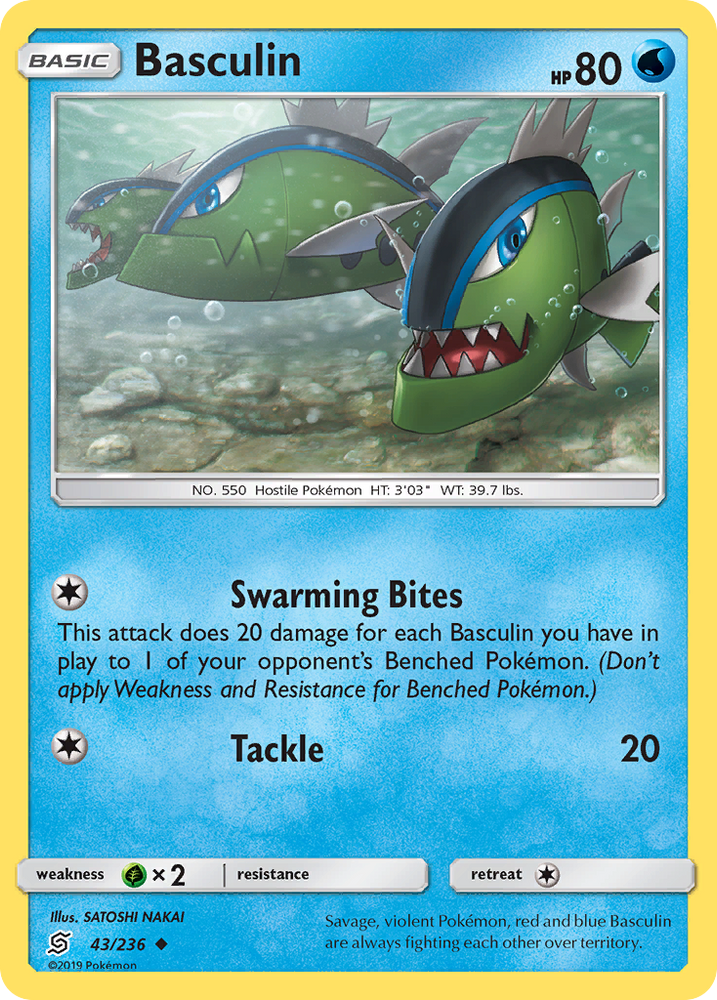Pokemon | Basculin (43/236) [Sun & Moon: Unified Minds] | The Nerd Merchant