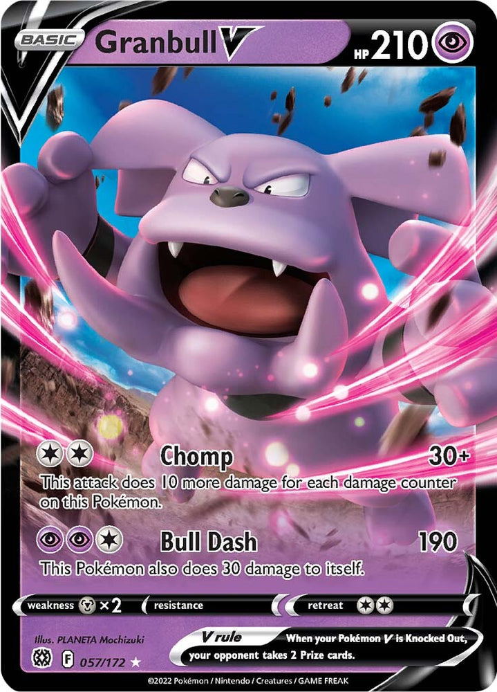 Pokemon | Granbull V (057/172) [Sword & Shield: Brilliant Stars] | The Nerd Merchant