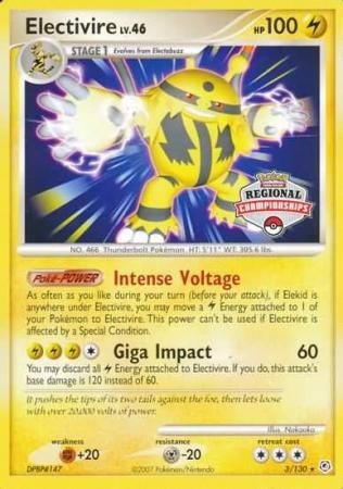 Pokemon | Electivire (3/130) (Regional Championship Promo) [Diamond & Pearl: Base Set] | The Nerd Merchant