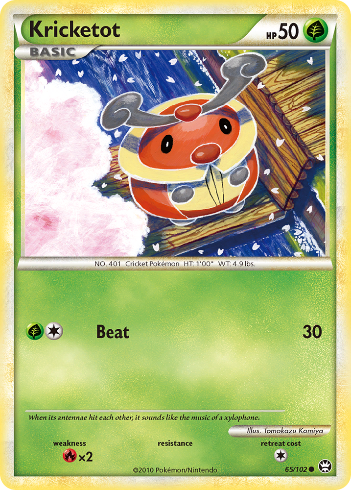 Pokemon | Kricketot (65/102) [HeartGold & SoulSilver: Triumphant] | The Nerd Merchant