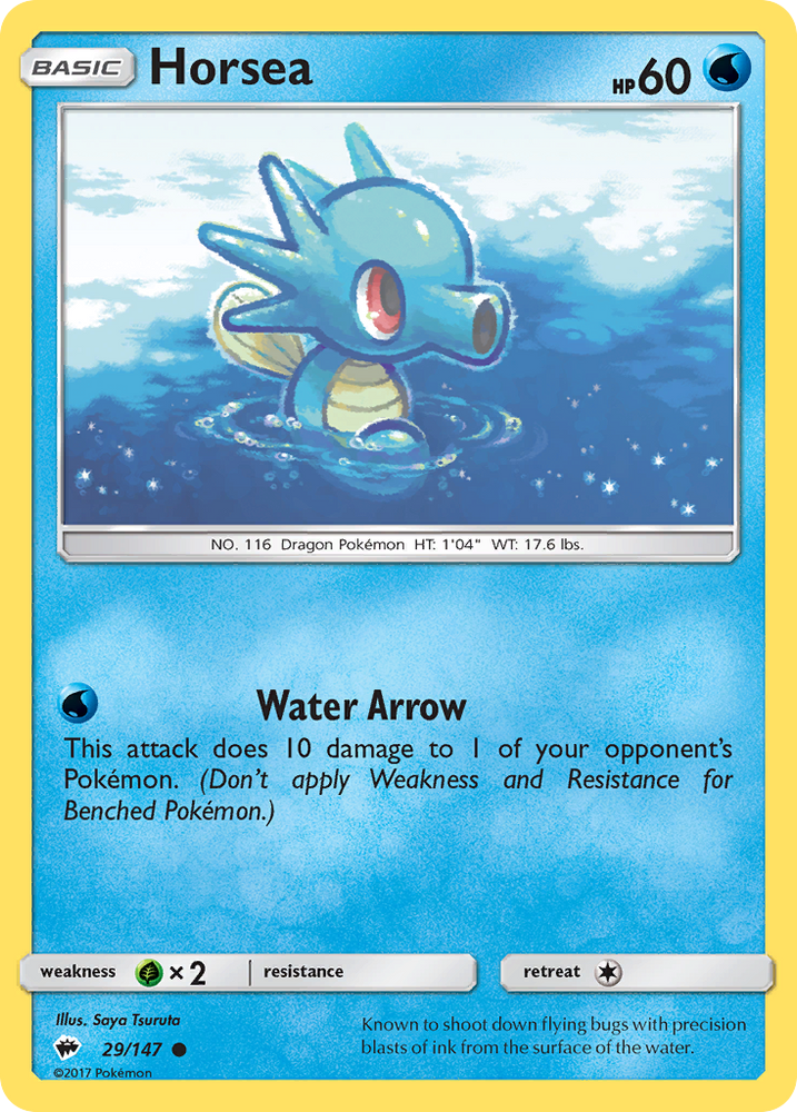 Pokemon | Horsea (29/147) [Sun & Moon: Burning Shadows] | The Nerd Merchant