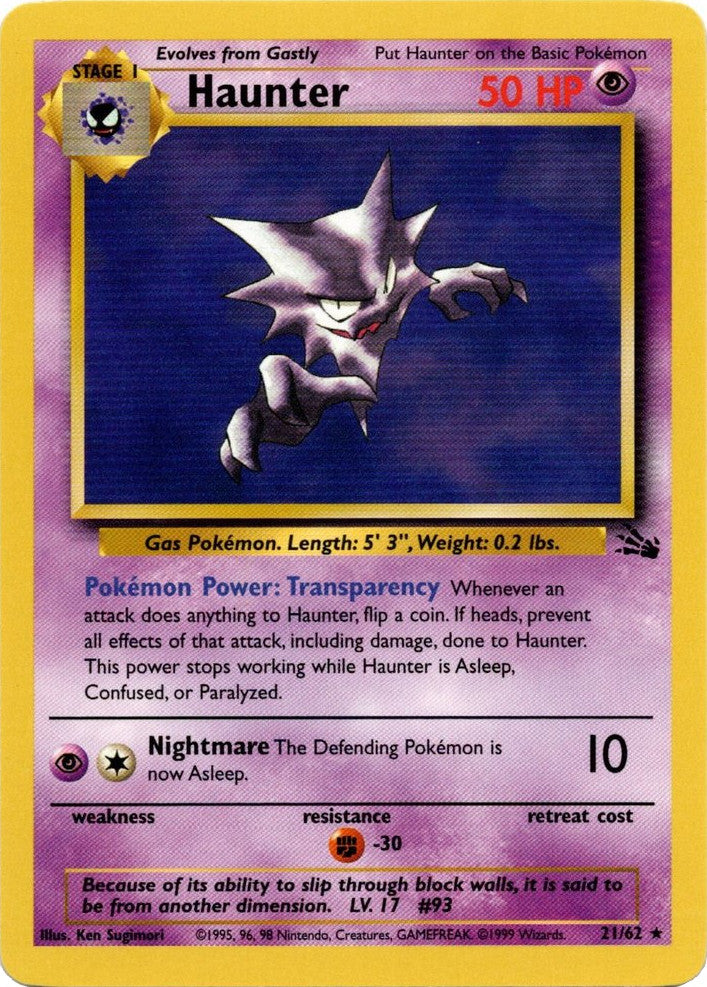 Pokemon | Haunter (21/62) [Fossil Unlimited] | The Nerd Merchant