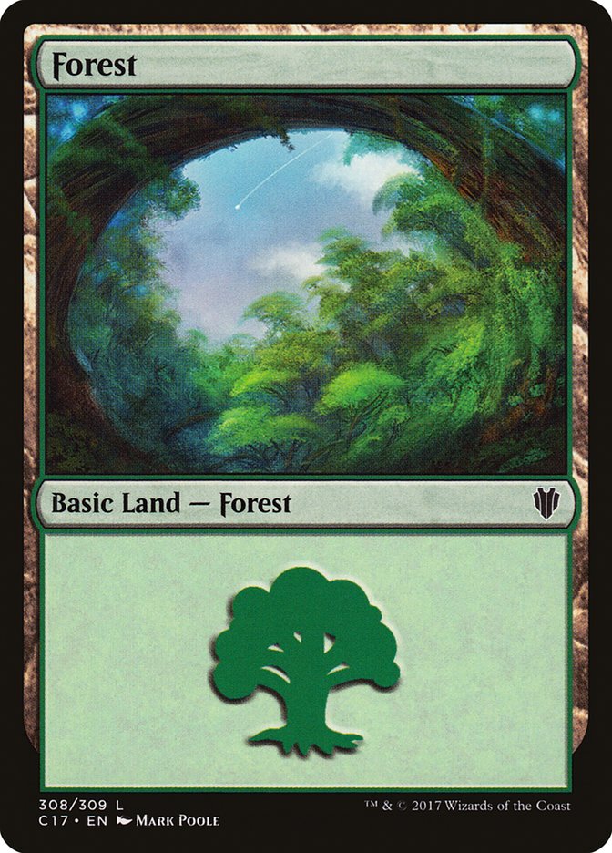 Magic | Forest (308) [Commander 2017] | The Nerd Merchant
