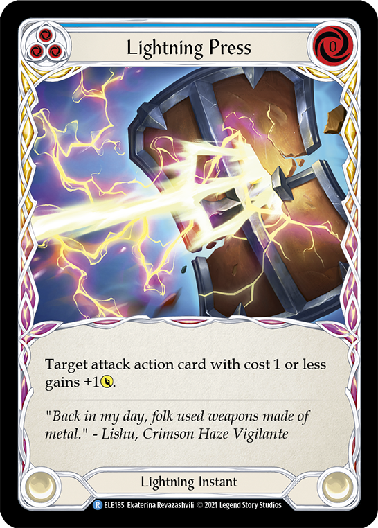 Flesh and Blood TCG | Lightning Press (Blue) [ELE185] (Tales of Aria)  1st Edition Rainbow Foil | The Nerd Merchant