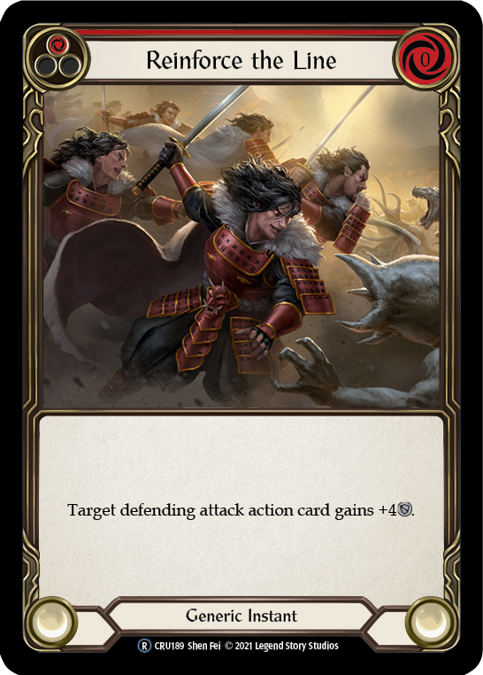 Flesh and Blood TCG | Reinforce the Line (Red) [U-CRU189] (Crucible of War Unlimited)  Unlimited Normal | The Nerd Merchant
