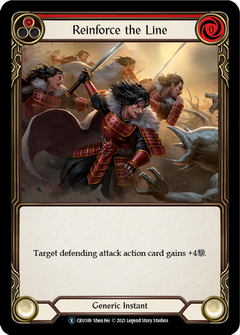 Flesh and Blood TCG | Reinforce the Line (Red) [U-CRU189] (Crucible of War Unlimited)  Unlimited Normal | The Nerd Merchant