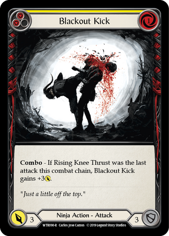 Flesh and Blood TCG | Blackout Kick (Yellow) [WTR090-R] (Welcome to Rathe)  Alpha Print Normal | The Nerd Merchant