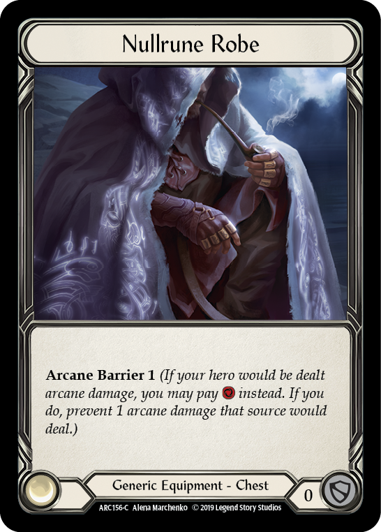 Flesh and Blood TCG | Nullrune Robe [ARC156-C] (Arcane Rising)  1st Edition Cold Foil | The Nerd Merchant