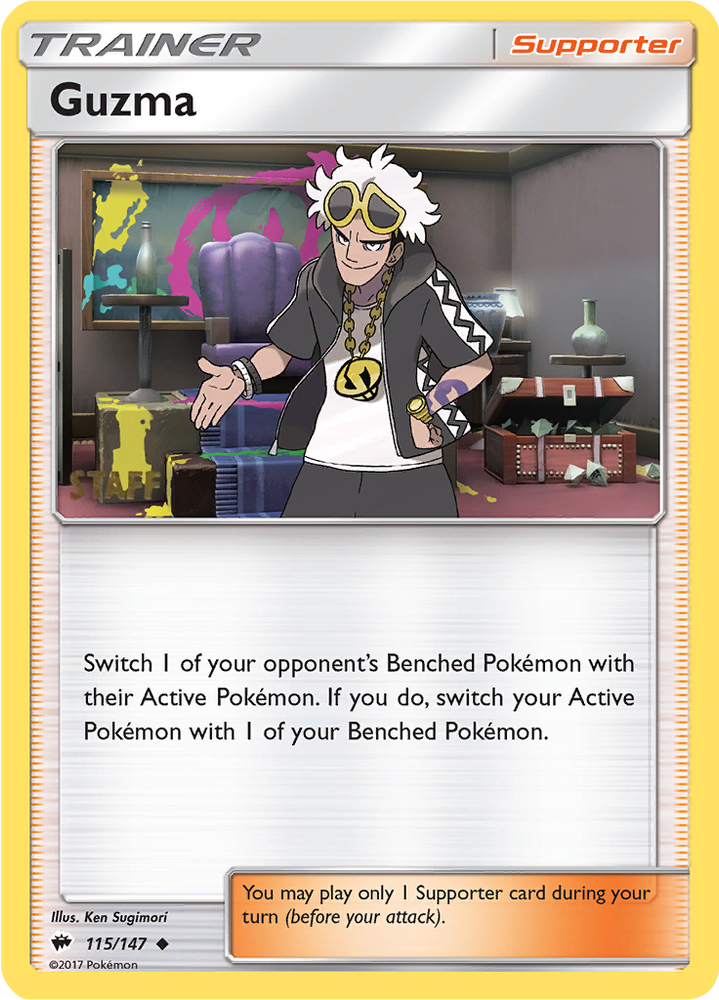 Pokemon | Guzma (115/147) (Regional Championships Staff) [Sun & Moon: Burning Shadows] | The Nerd Merchant