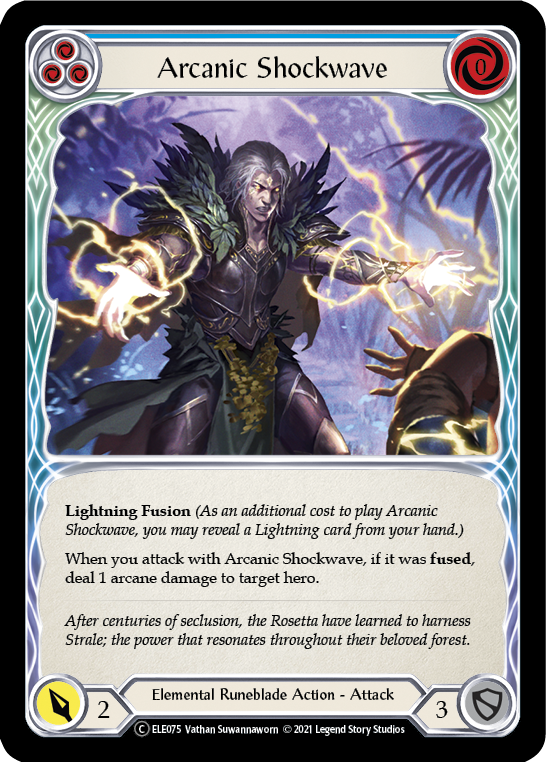 Flesh and Blood TCG | Arcanic Shockwave (Blue) [U-ELE075] (Tales of Aria Unlimited)  Unlimited Rainbow Foil | The Nerd Merchant