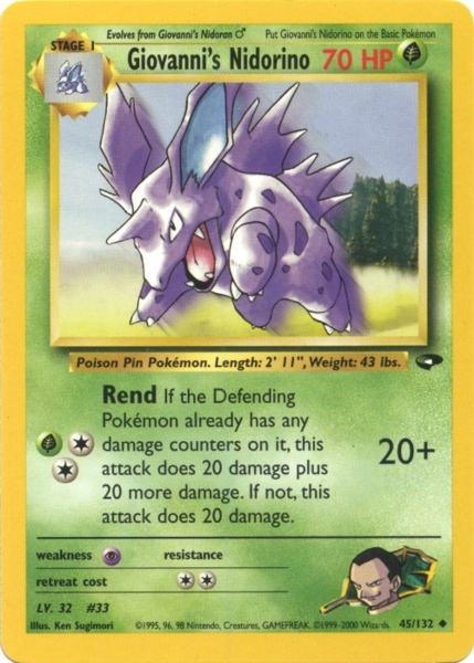 Pokemon | Giovanni's Nidorino (45/132) [Gym Challenge Unlimited] | The Nerd Merchant