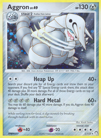 Pokemon | Aggron (1/123) [Diamond & Pearl: Mysterious Treasures] | The Nerd Merchant