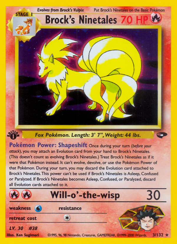 Pokemon | Brock's Ninetales (3/132) [Gym Challenge 1st Edition] | The Nerd Merchant