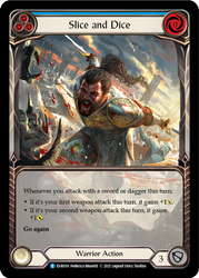Flesh and Blood TCG | Slice and Dice (Blue) [EVR059] (Everfest)  1st Edition Extended Art Rainbow Foil | The Nerd Merchant