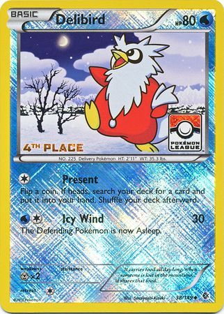 Pokemon | Delibird (38/149) (League Promo 4th Place) [Black & White: Boundaries Crossed] | The Nerd Merchant