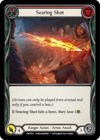 Flesh and Blood TCG | Searing Shot (Red) [ARC069-C] (Arcane Rising)  1st Edition Normal | The Nerd Merchant