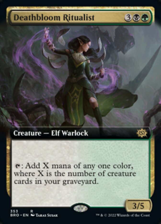 Magic | Deathbloom Ritualist (Extended Art) [The Brothers' War] | The Nerd Merchant