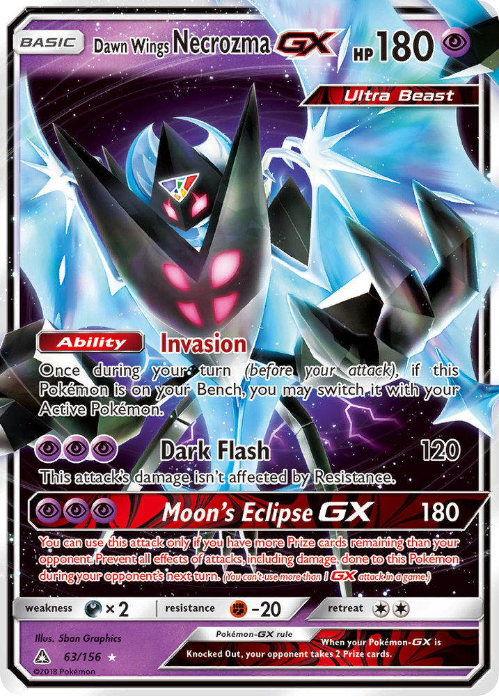Pokemon | Dawn Wings Necrozma GX (63/156) [Sun & Moon: Ultra Prism] | The Nerd Merchant