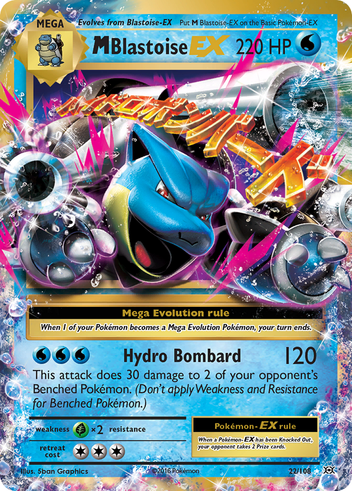 Pokemon | M Blastoise EX (22/108) [XY: Evolutions] | The Nerd Merchant