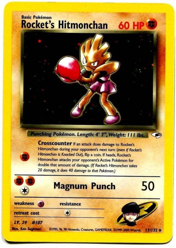 Pokemon | Rocket's Hitmonchan (11/132) [Gym Heroes Unlimited] | The Nerd Merchant
