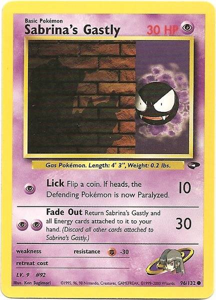 Pokemon | Sabrina's Gastly (96/132) [Gym Challenge Unlimited] | The Nerd Merchant