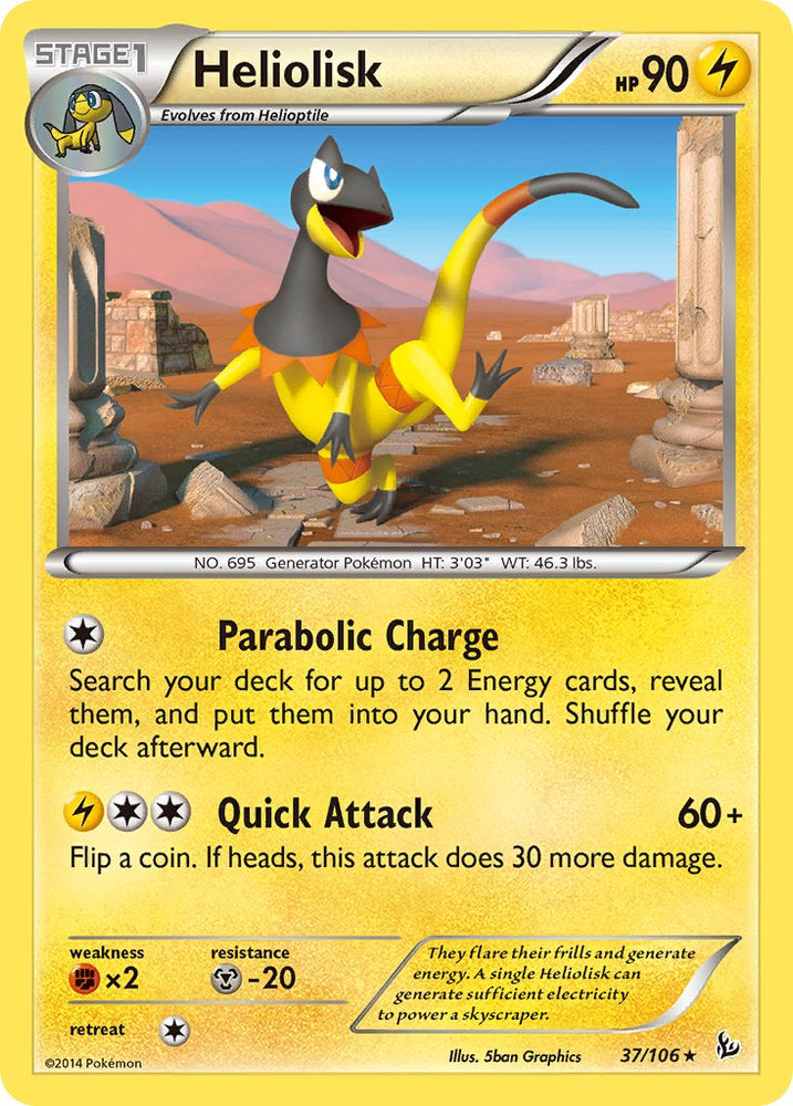 Pokemon | Heliolisk (37/106) (Theme Deck Exclusive) [XY: Flashfire] | The Nerd Merchant
