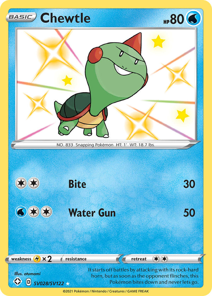 Pokemon | Chewtle (SV028/SV122) [Sword & Shield: Shining Fates] | The Nerd Merchant