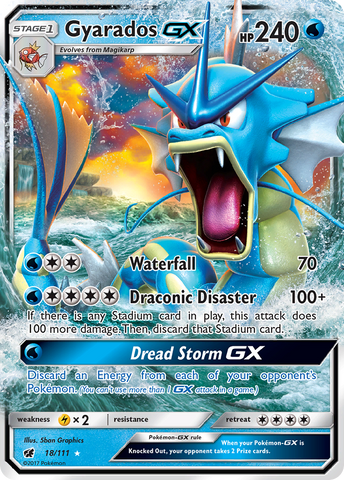 Pokemon | Gyarados GX (18/111) [Sun & Moon: Crimson Invasion] | The Nerd Merchant