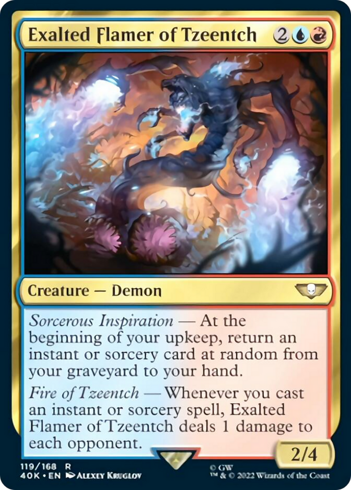 Magic | Exalted Flamer of Tzeentch (Surge Foil) [Warhammer 40,000] | The Nerd Merchant