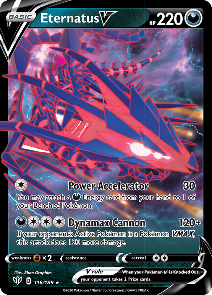 Pokemon | Eternatus V (116/189) [Sword & Shield: Darkness Ablaze] | The Nerd Merchant