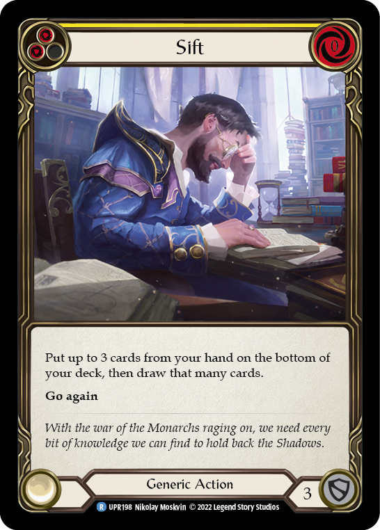 Flesh and Blood TCG | Sift (Yellow) [UPR198] (Uprising)  Rainbow Foil | The Nerd Merchant