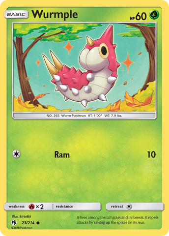 Pokemon | Wurmple (23/214) [Sun & Moon: Lost Thunder] | The Nerd Merchant