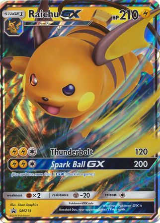 Pokemon | Raichu GX (SM213) (Jumbo Card) [Sun & Moon: Black Star Promos] | The Nerd Merchant