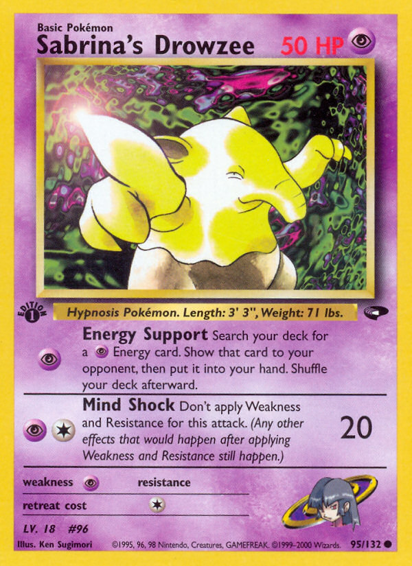 Pokemon | Sabrina's Drowzee (95/132) [Gym Challenge 1st Edition] | The Nerd Merchant