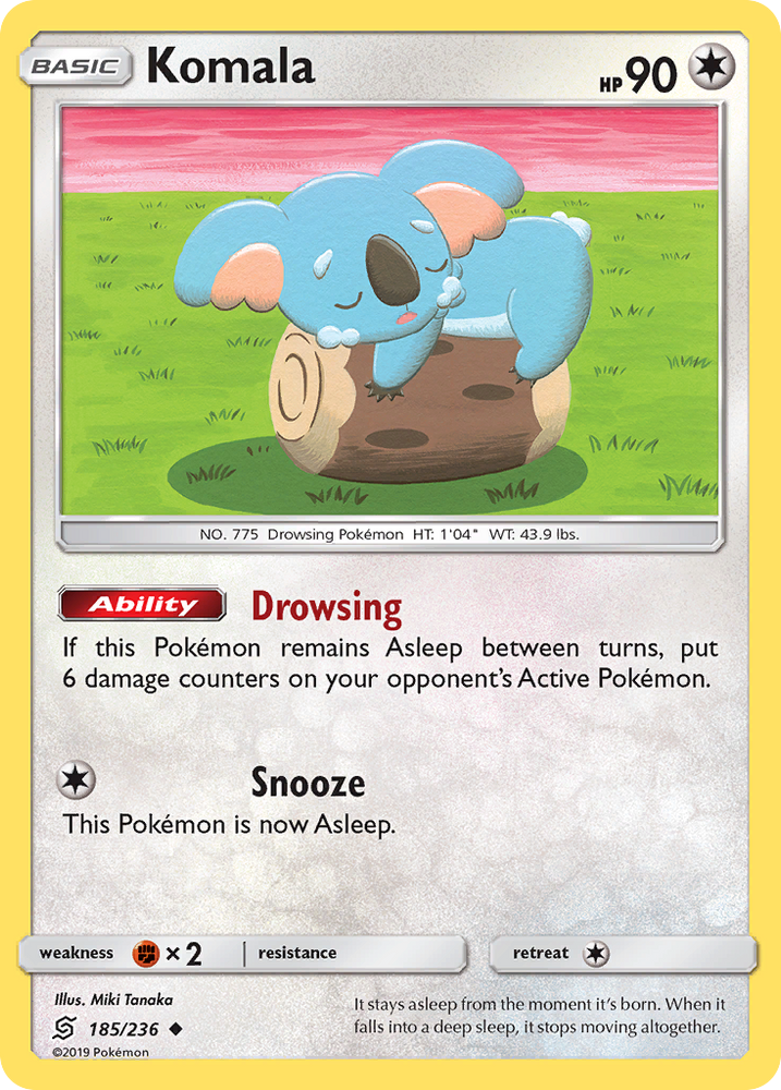 Pokemon | Komala (185/236) [Sun & Moon: Unified Minds] | The Nerd Merchant