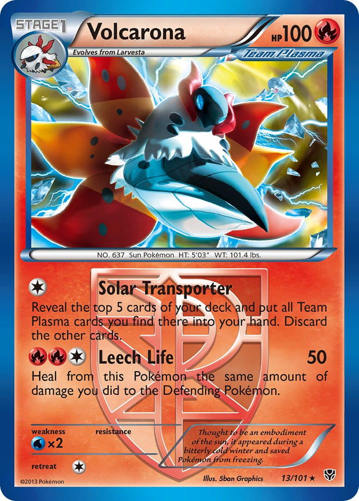 Pokemon | Volcarona (13/101) (Theme Deck Exclusive) [Black & White: Plasma Blast] | The Nerd Merchant