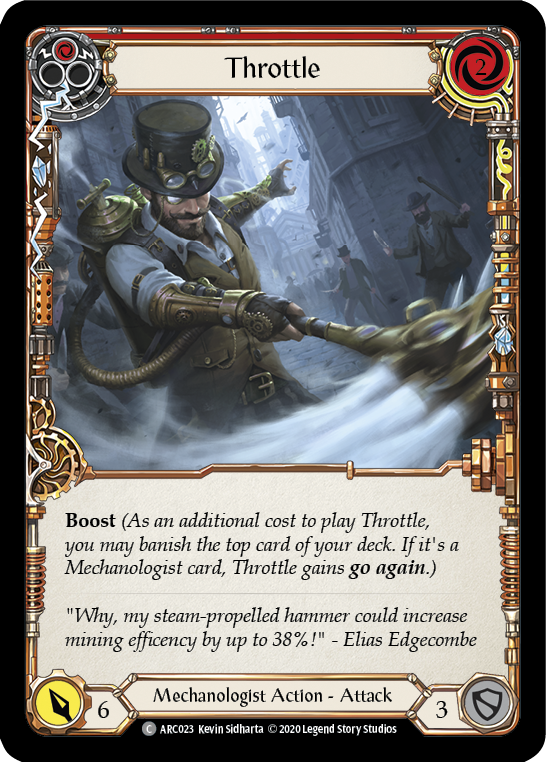 Flesh and Blood TCG | Throttle (Red) [U-ARC023] (Arcane Rising Unlimited)  Unlimited Rainbow Foil | The Nerd Merchant