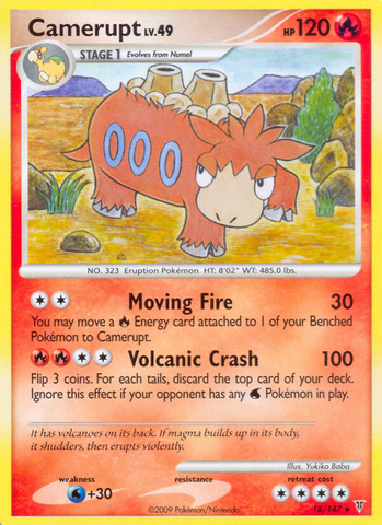 Pokemon | Camerupt (18/147) [Platinum: Supreme Victors] | The Nerd Merchant