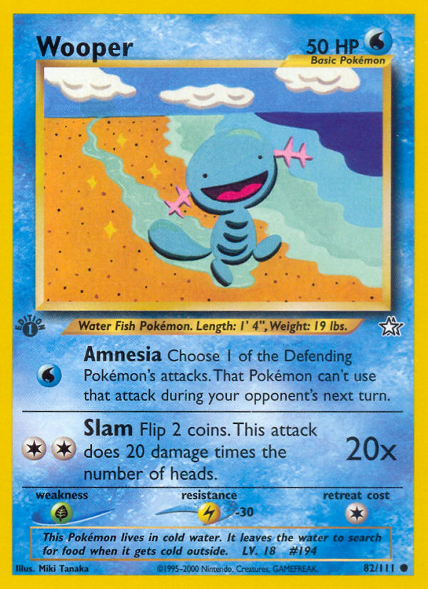 Pokemon | Wooper (82/111) [Neo Genesis 1st Edition] | The Nerd Merchant