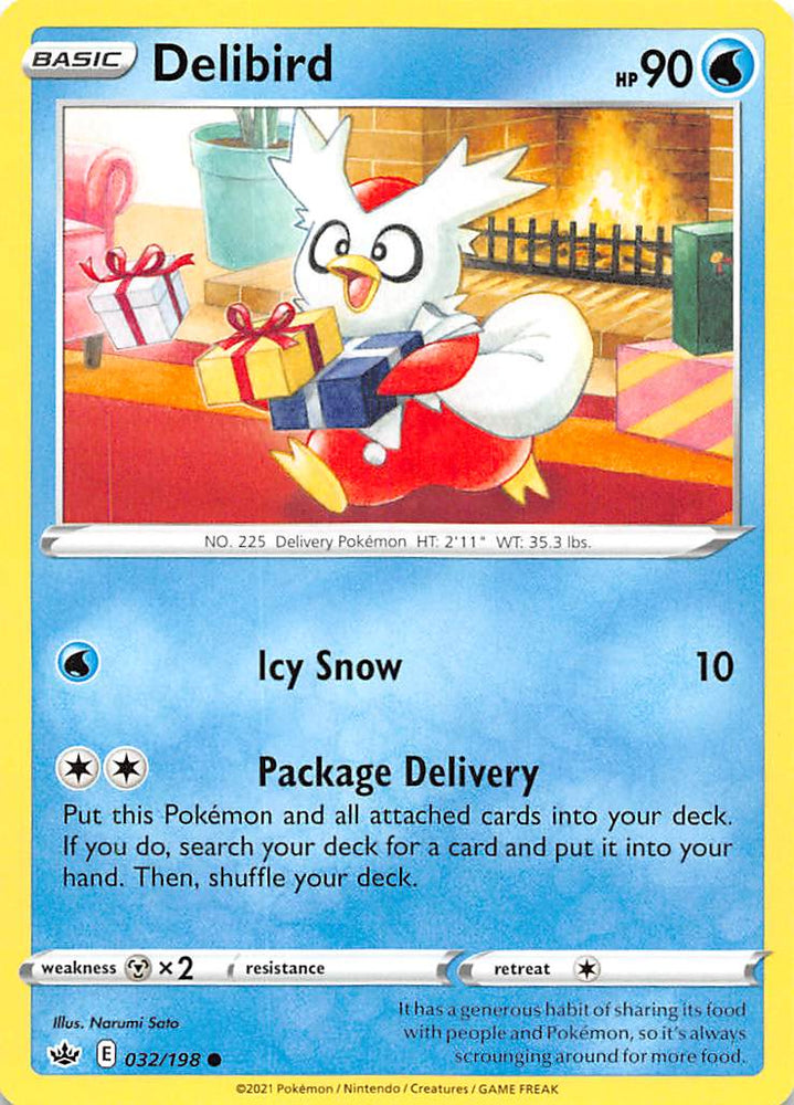 Pokemon | Delibird (032/198) [Sword & Shield: Chilling Reign] | The Nerd Merchant