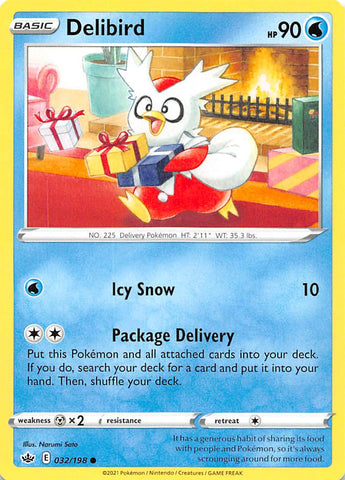 Pokemon | Delibird (032/198) [Sword & Shield: Chilling Reign] | The Nerd Merchant