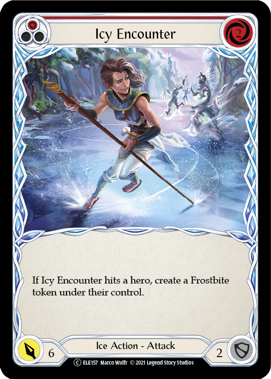Flesh and Blood TCG | Icy Encounter (Red) [U-ELE157] (Tales of Aria Unlimited)  Unlimited Rainbow Foil | The Nerd Merchant