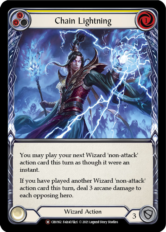 Flesh and Blood TCG | Chain Lightning [U-CRU162] (Crucible of War Unlimited)  Unlimited Rainbow Foil | The Nerd Merchant