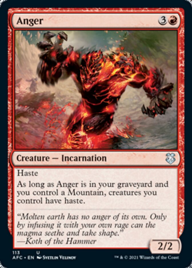 Magic | Anger [Dungeons & Dragons: Adventures in the Forgotten Realms Commander] | The Nerd Merchant