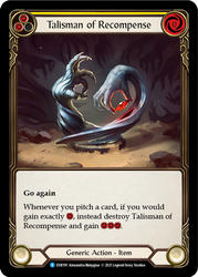 Flesh and Blood TCG | Talisman of Recompense [EVR191] (Everfest)  1st Edition Cold Foil | The Nerd Merchant