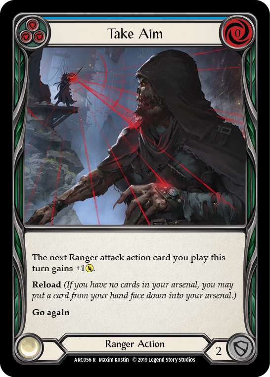 Flesh and Blood TCG | Take Aim (Blue) [ARC056-R] (Arcane Rising)  1st Edition Normal | The Nerd Merchant